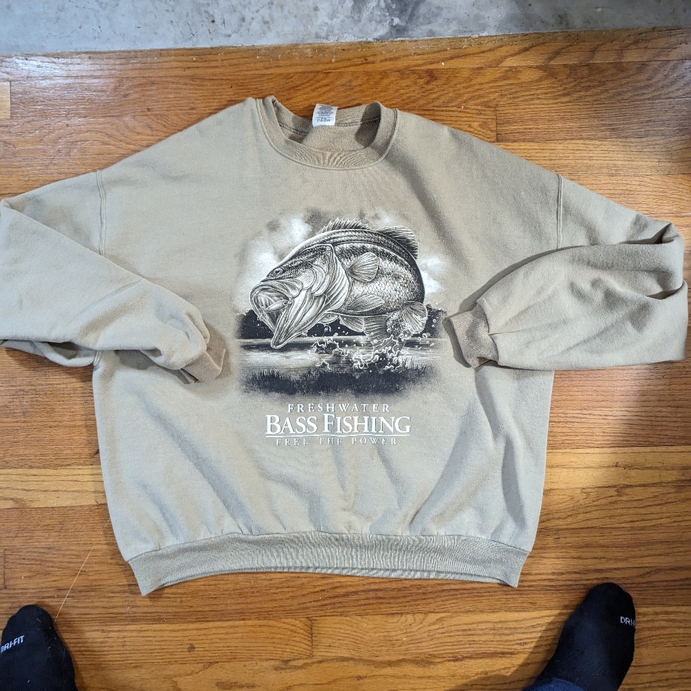 Y2k Bass Fishing Sweatshirt